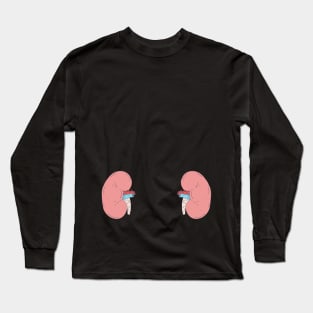 Kidney Transplant - Bean Shaped Graphic - Nephrology Long Sleeve T-Shirt